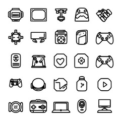 computer, technology, electronic, entertainment, game, outline, pad, play, video, wireless, device, gaming, console, controller, gamepad, gamer, icon, video game, control, dice, analog, simple, gun