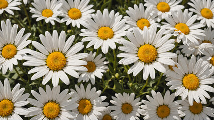 Fototapeta premium daisies in a row