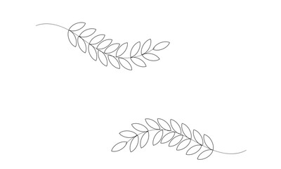 two black branches on a transparent background, 