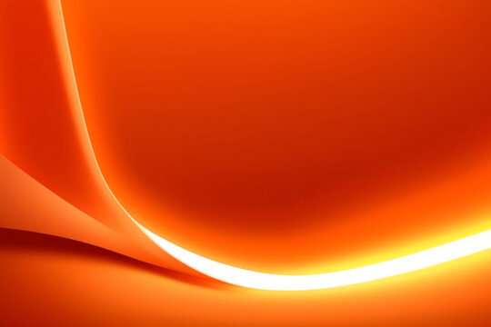 Contraste padr&atilde;o de ondas curvas laranja e branco. Fundo ondulado corporativo abstrato com c&iacute;rculos. Design de banner vetorial