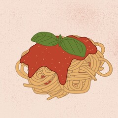 Illustrazione di Spaghetti al pomodoro