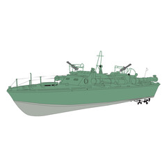 Combat aircraft carrier icon flat vector. Naval view. Boat sea isolated on a white background