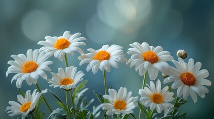A cluster of daisies, their cheerful white petals surrounding sunny yellow centers