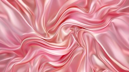 Close-up of fine pink, and white  silk, texture background Ai generated 