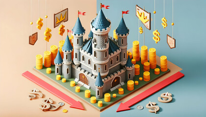 Cartoon Castle: Each Tower Represents Price vs Value