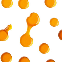 honey spill on Isolated transparent background png. generated with AI