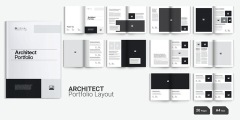 Architect Portfolio Brochure Template Design Portfolio Layout Editorial Design