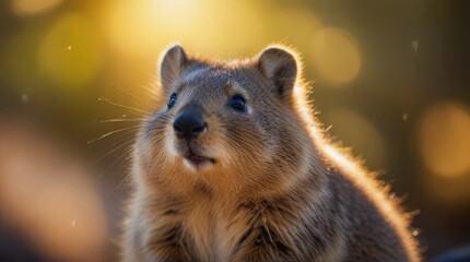 Fototapeta premium squirrel on a bench