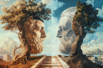A visual allegory for the unity of opposites in Heraclitus' philosophy