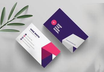 Corporate Business Card Template With Modern Elements
