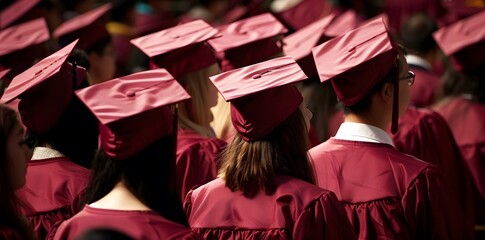 Graduates in Burgundy Gowns Ready to Embark on Their Future Journey