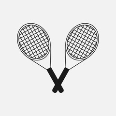 tennis rackets isolated on white background sport activity symbol vector illustration