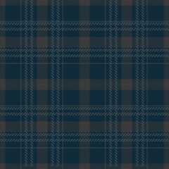  Tartan seamless pattern, brown and navy blue, can be used in fashion design. Bedding, curtains, tablecloths