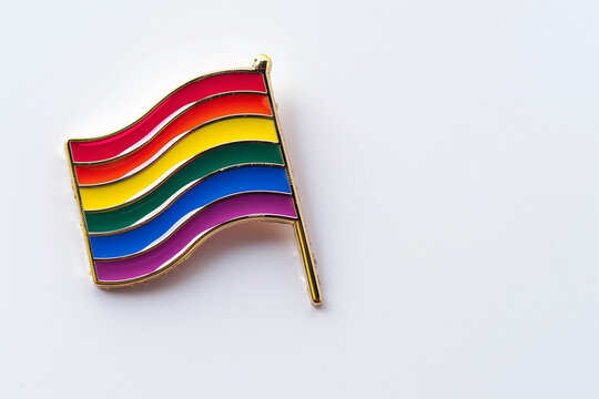 LGBT pin on a white background