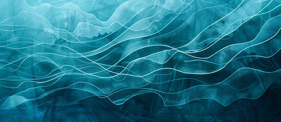 Abstract blue aqua water line wave texture background