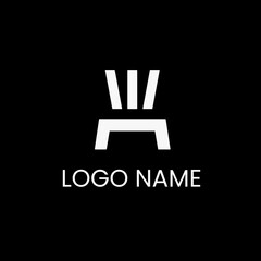 W letter business logo design template interior, icon,symbol