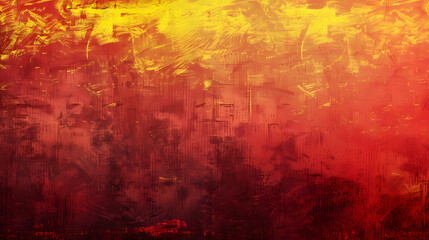 Obraz na płótnie Canvas A red and yellow grunge background texture with large brush strokes 
