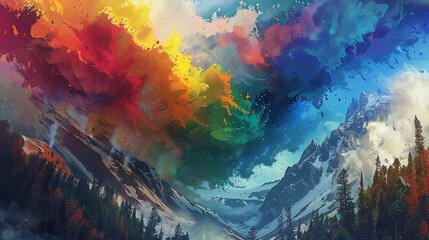 A symphony of colors fills the air, painting the world with the melody of life itself.