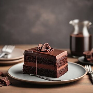 chocolate cake with nuts. High quality photo