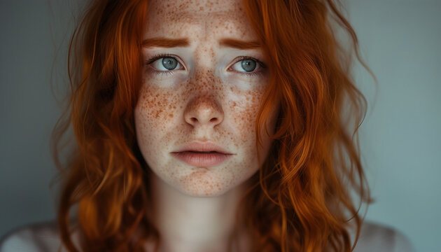 Remorseful Reflections: Apologetic Young Woman in Close-up Portrait