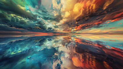 A symphony of colors dances across the horizon, painting the world with shades of possibility.