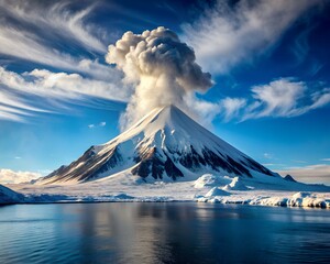 volcano in Antarctica - obrazy, fototapety, plakaty