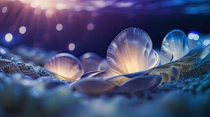underwater world map and sun