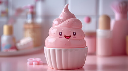 Punk-Inspired Poop Mug with Cheeky Smile: A Playful Twist on Humor