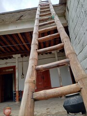 old wooden ladder