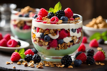 muesli with berries