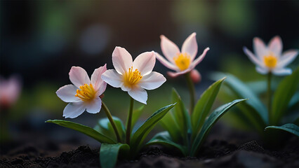 spring crocus flowers