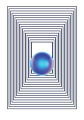 abstract poster with the  3d sphere. y2k. vector illustration