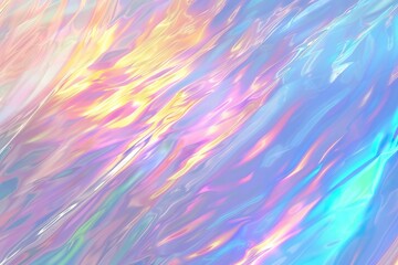 Abstract holographic foil texture with rainbow colors for cyberpunk wall.