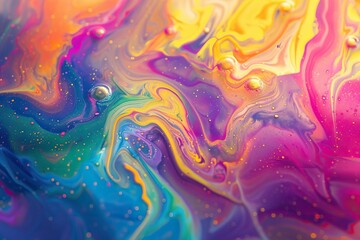 Rainbow colors in soap bubble art and oil mix background. - obrazy, fototapety, plakaty