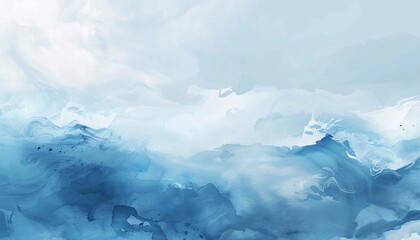 Fototapeta premium A blue and white background with splatters of paint