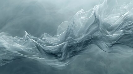 Gentle Fog Swirls: An Abstract 3D Rendering of Delicate Fog Textures on a Monochromatic Background