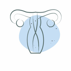 Icon Gynecology. related to Medical Specialties symbol. Color Spot Style. simple design illustration
