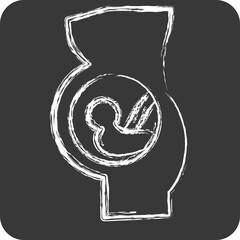 Icon Pregnancy. related to Medical Specialties symbol. chalk Style. simple design illustration