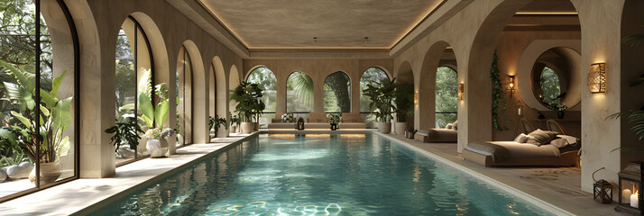 Luxury swimming pool. 3D rendering,
3D breathtaking modern villa southeast Asian jungle landscape design on mountain Cliff
