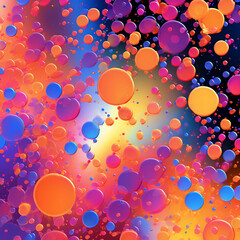  wallpaper with an abstract background and gradient oil bubbles. Generative AI