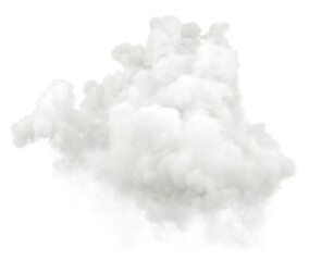 Formation clear clouds shapes on transparent backgrounds 3d illustrations png