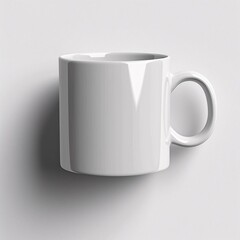 Obraz premium Minimalist White Mug Collection in Soft Light for Elegant Mockups