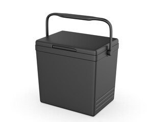 Blank hard cooler 3d template illustration for branding and mockup.