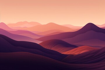 a landscape of hills with orange and purple colors