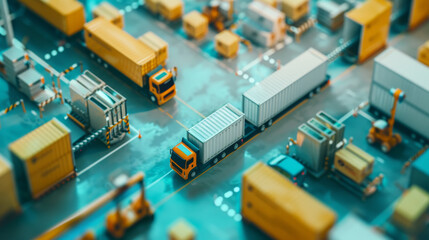 Industrial logistics and supply chain management involve coordinating the flow of materials, components, and finished products to optimize inventory levels and minimize costs