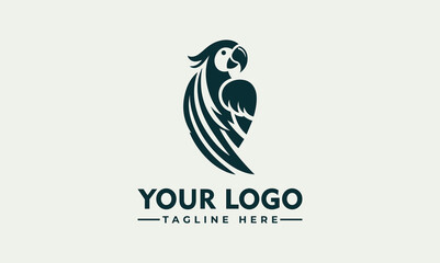 macaw bird parrot logo tropical bird logo icon vector template