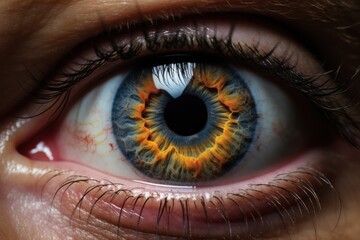 Naklejka premium a close up of an eye