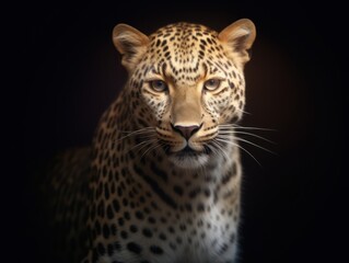 Obraz premium a close up of a leopard