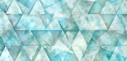 Soft teal and sky blue geometric triangles for a tranquil vector backdrop.