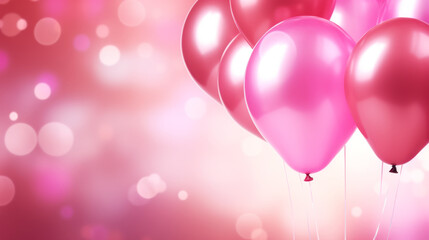 Pink balloons background
